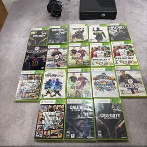 Microsoft Xbox 360 S 4GB Console Black 1439 NO Controller 21 Game Bundle Tested